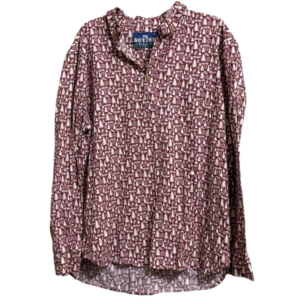 Chubbies The Nutter Button Long Sleeve Pullover Shirt, Outdoor Print,